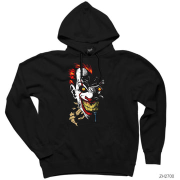 IT Clown Siyah Kapşonlu Sweatshirt Hoodie