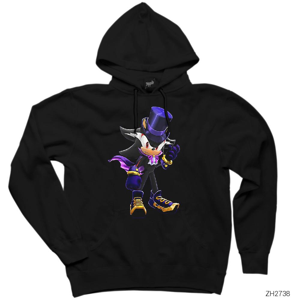 Sonic Wizard Siyah Kapşonlu Sweatshirt Hoodie
