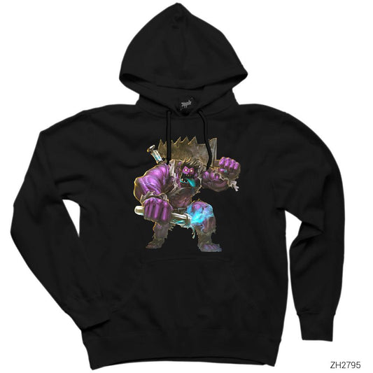 League of Legends Dr Mundo Siyah Kapşonlu Sweatshirt Hoodie