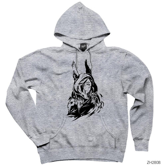 League of Legends Xayah Gri Kapşonlu Sweatshirt Hoodie