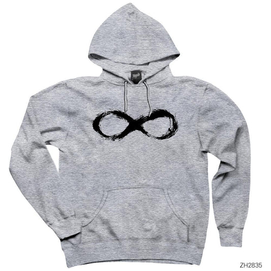 Infinity Gri Kapşonlu Sweatshirt Hoodie