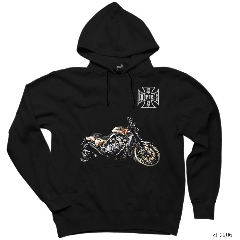 West Coast Chopper Siyah Kapşonlu Sweatshirt Hoodie