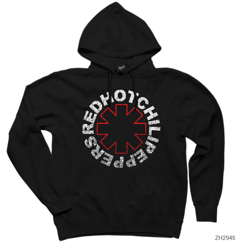 Red Hot Chilipeppers Siyah Kapşonlu Sweatshirt Hoodie