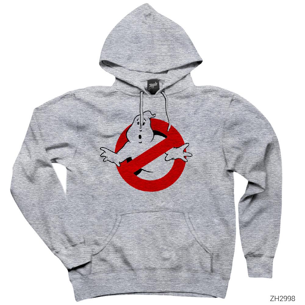 Ghostbusters Light Gri Kapşonlu Sweatshirt Hoodie