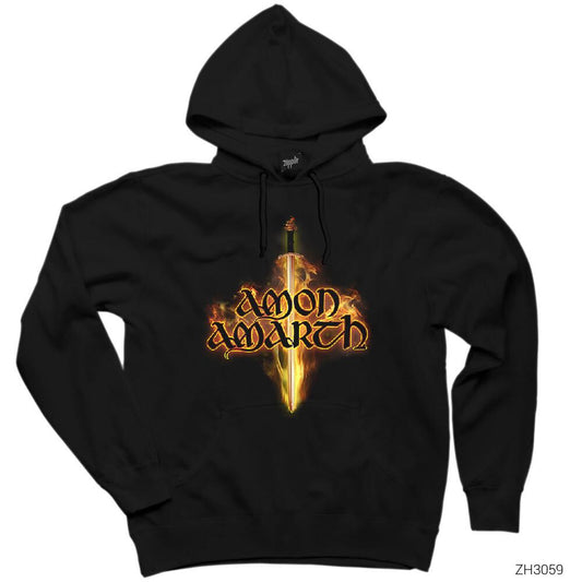 Amon Amarth Sword Siyah Kapşonlu Sweatshirt Hoodie