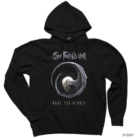 Six Feet Under Wake The Night Siyah Kapşonlu Sweatshirt Hoodie