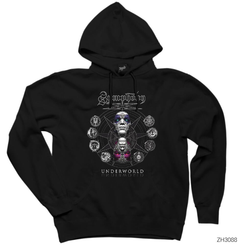 Symphony X Underworld Siyah Kapşonlu Sweatshirt Hoodie