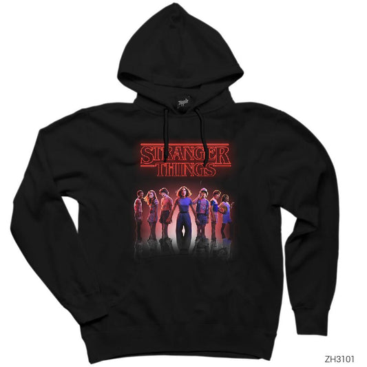 Stranger Things The New Siyah Kapşonlu Sweatshirt Hoodie