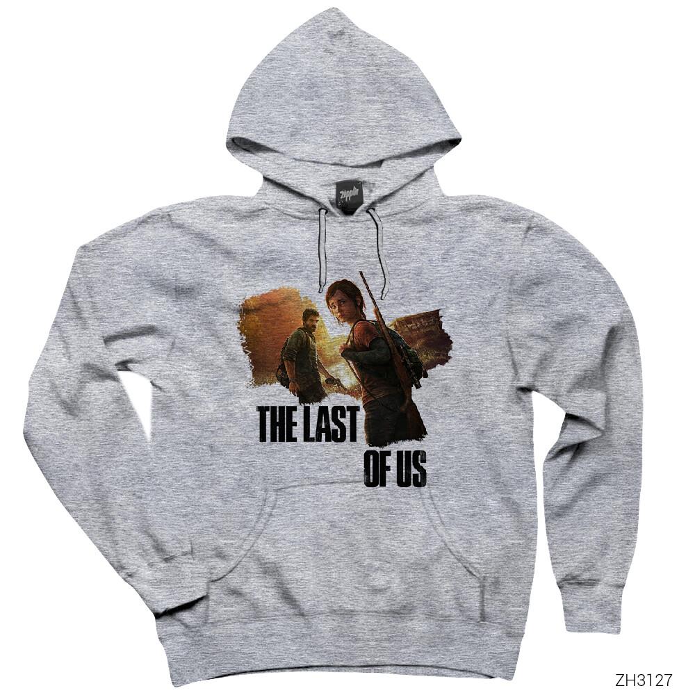 The Last of Us Escape Gri Kapşonlu Sweatshirt Hoodie