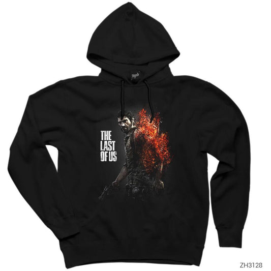 The Last of Us Fire Siyah Kapşonlu Sweatshirt Hoodie