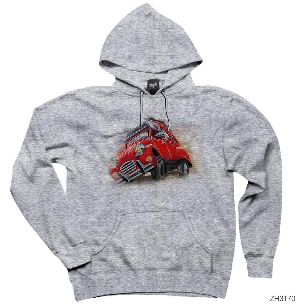 Citroen Chile Gri Kapşonlu Sweatshirt Hoodie