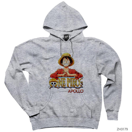 One Piece Apollo Gri Kapşonlu Sweatshirt Hoodie