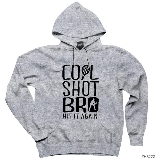 Tenis Cool Shot Bro Gri Kapşonlu Sweatshirt Hoodie