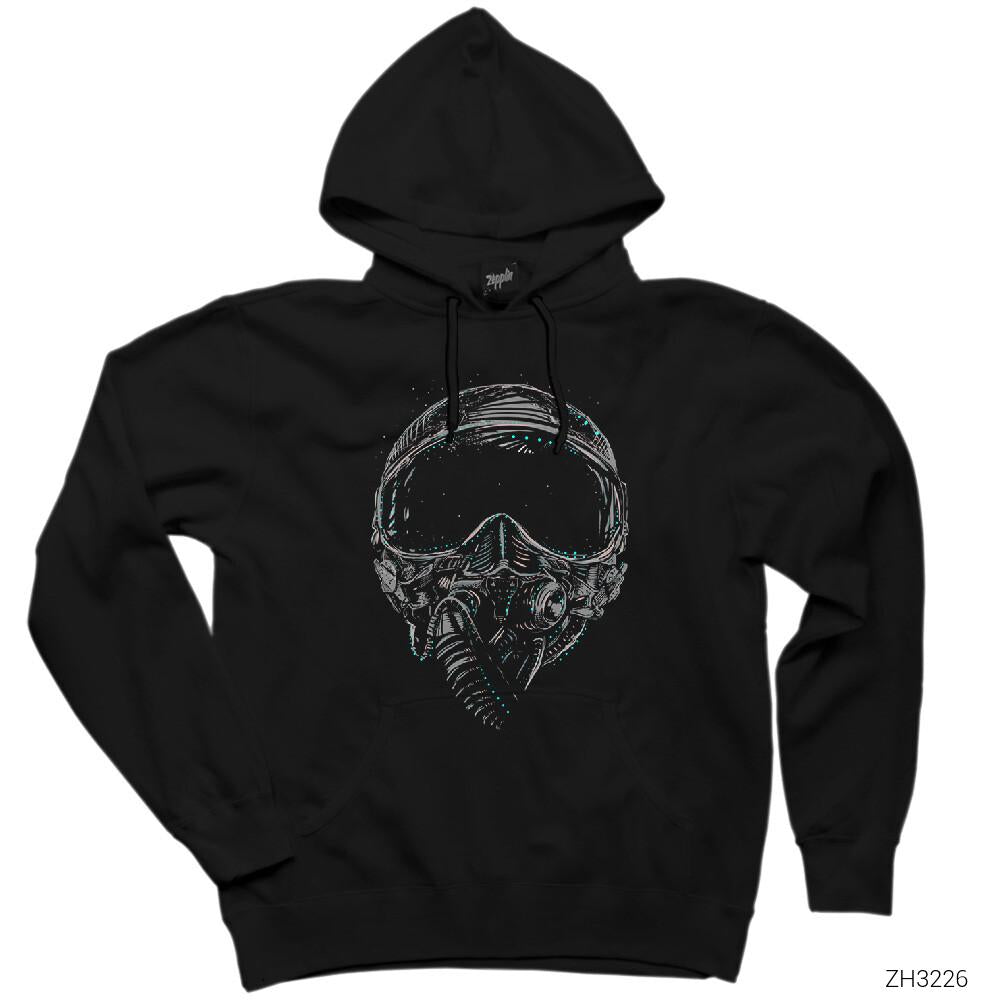 Defender Helmet Siyah Kapşonlu Sweatshirt Hoodie