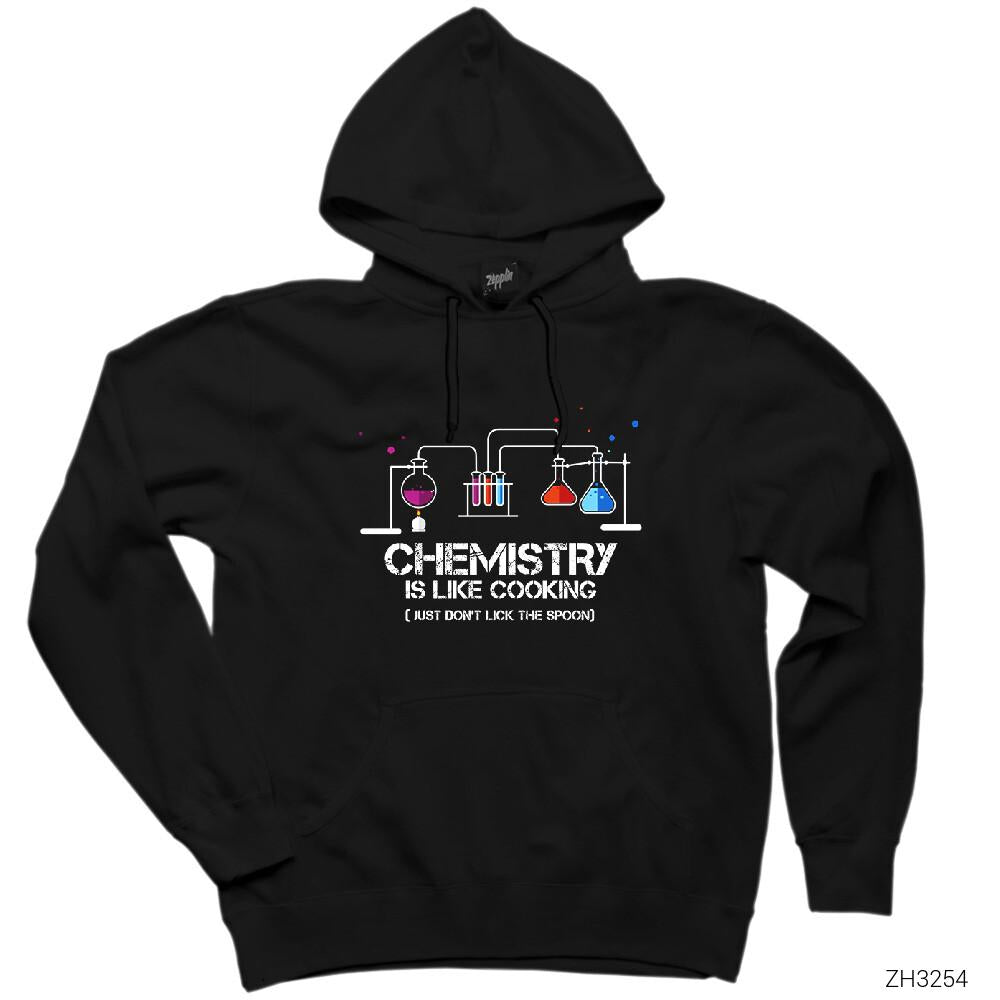 Kimyager Cooking Siyah Kapşonlu Sweatshirt Hoodie