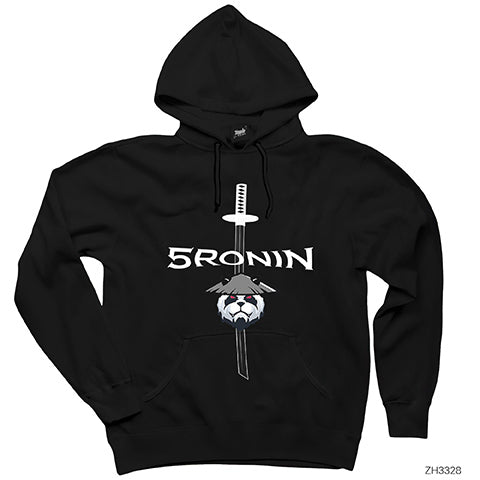 5Ronin Sword Siyah Kapşonlu Sweatshirt Hoodie