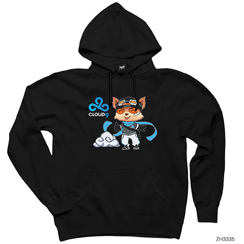 Cloud9 Teemo Siyah Kapşonlu Sweatshirt Hoodie
