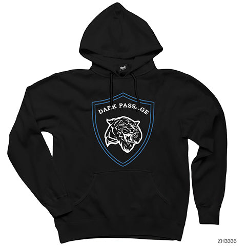 Dark Passage Shield Siyah Kapşonlu Sweatshirt Hoodie