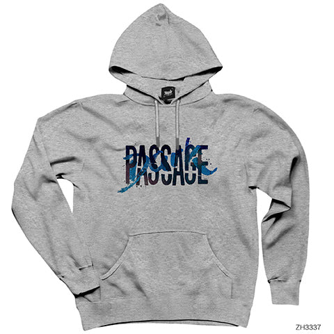 Dark Passage Splash Gri Kapşonlu Sweatshirt Hoodie