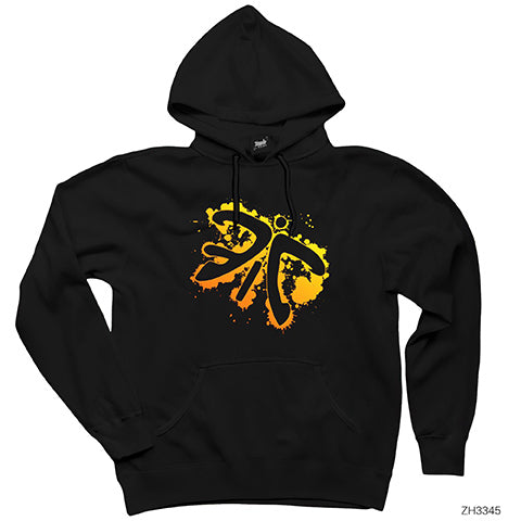 Fnatic Paint Splash Siyah Kapşonlu Sweatshirt Hoodie