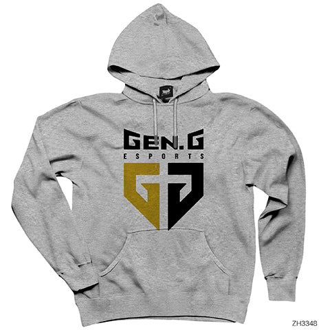 GEN.G Esports Gri Kapşonlu Sweatshirt Hoodie