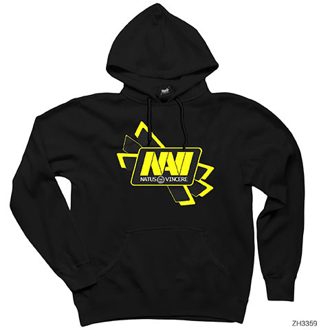 Natus Vincere Cross Line Siyah Kapşonlu Sweatshirt Hoodie