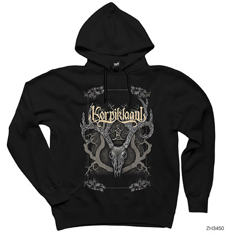 Korpikland Chaos Siyah Kapşonlu Sweatshirt Hoodie