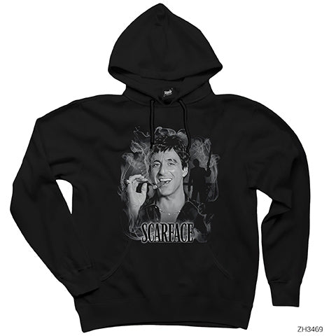 Scarface Smokey Siyah Kapşonlu Sweatshirt Hoodie