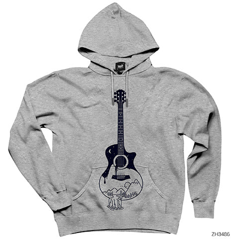 Doğanın Sesleri Gri Kapşonlu Sweatshirt Hoodie