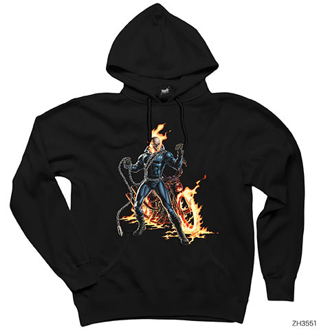 Ghost Rider The Laugh of the Dead Siyah Kapşonlu Sweatshirt Hoodie
