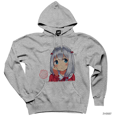 Eromanga Sensei Gri Kapşonlu Sweatshirt Hoodie