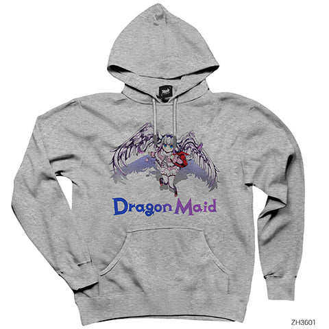 Kanna Kamui Wings Gri Kapşonlu Sweatshirt Hoodie