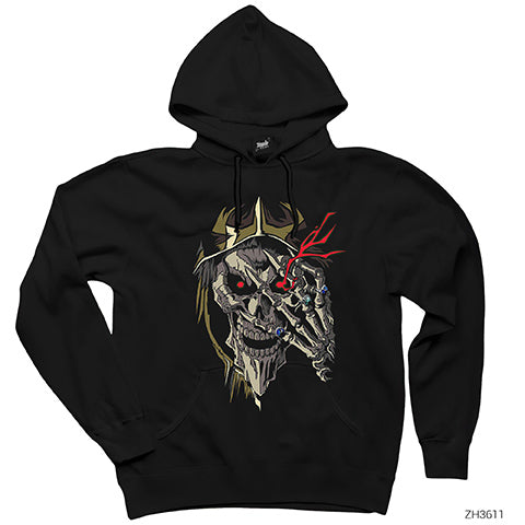 Overlord Siyah Kapşonlu Sweatshirt Hoodie