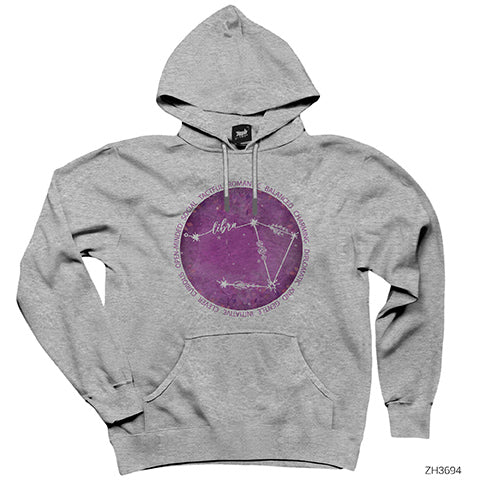 Terazi Burcu Özellikleri Gri Kapşonlu Sweatshirt Hoodie