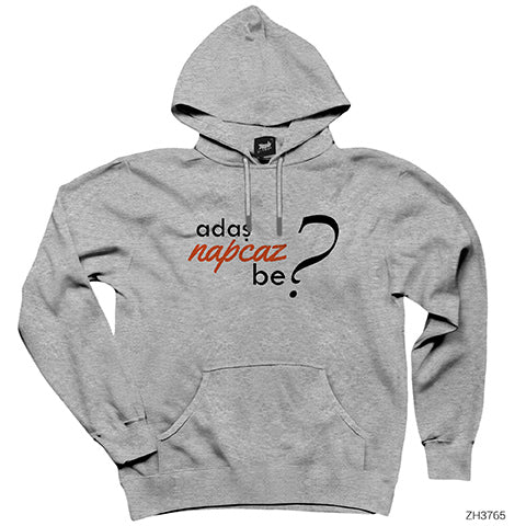 Adaş Napcaz Be Gri Kapşonlu Sweatshirt Hoodie