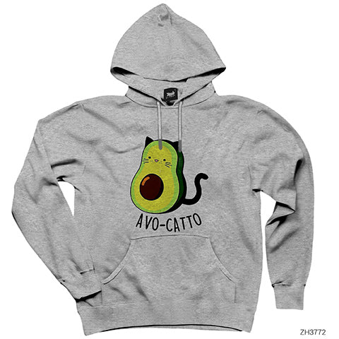 Avocatto Gri Kapşonlu Sweatshirt Hoodie