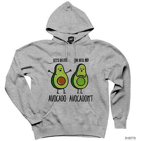 Avokado Avokadon't Gri Kapşonlu Sweatshirt Hoodie