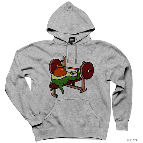 Avokado Fitness Gri Kapşonlu Sweatshirt Hoodie