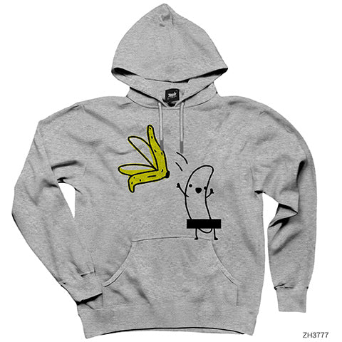 Banana Gri Kapşonlu Sweatshirt Hoodie