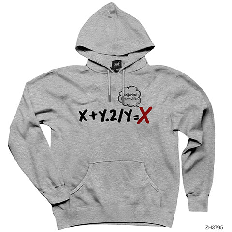 Değerimi Bilemediler Gri Kapşonlu Sweatshirt Hoodie