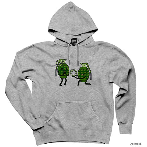 Evlenme Teklifi Bomba Gri Kapşonlu Sweatshirt Hoodie