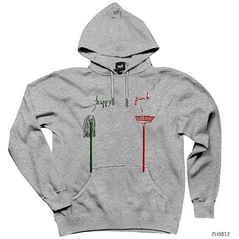 Hiç Tadım Yok Gri Kapşonlu Sweatshirt Hoodie