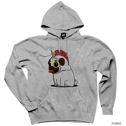 Unidog Gri Kapşonlu Sweatshirt Hoodie