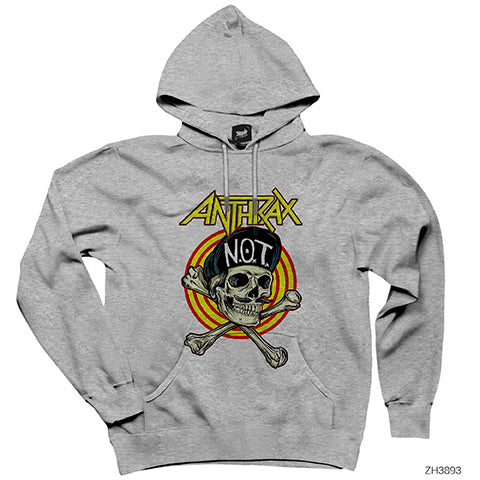 Anthrax Not Gri Kapşonlu Sweatshirt Hoodie