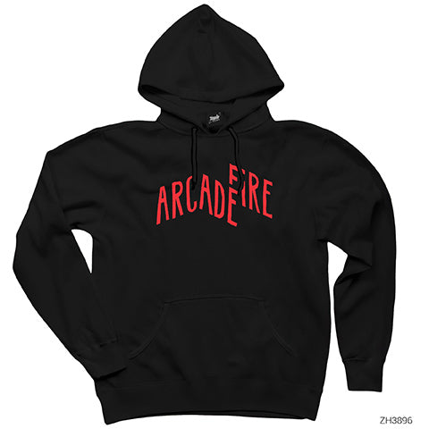 Arcade Fire Siyah Kapşonlu Sweatshirt Hoodie