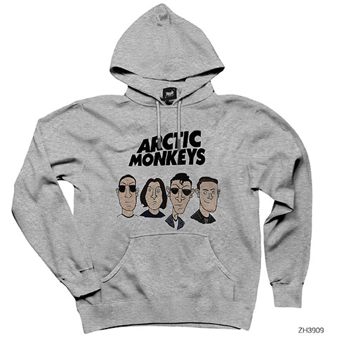Arctic Monkeys Band Gri Kapşonlu Sweatshirt Hoodie