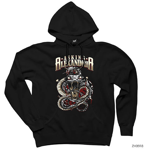 Asking Alexandria Snake Siyah Kapşonlu Sweatshirt Hoodie