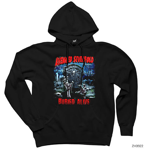 Avenged Sevenfold Buried Alive Siyah Kapşonlu Sweatshirt Hoodie