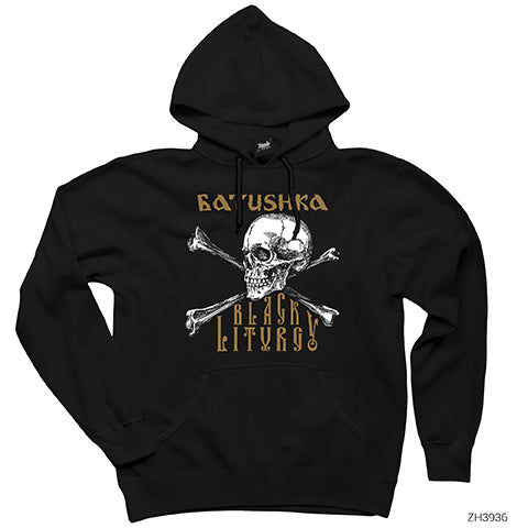 Batushka Black Liturgy Siyah Kapşonlu Sweatshirt Hoodie
