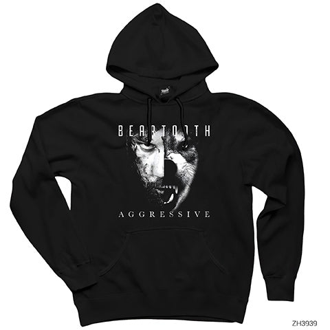 Beartooth Aggressive Album Siyah Kapşonlu Sweatshirt Hoodie